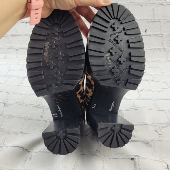 NWOB Gianni Bini Maxxwelle Leopard Print Faux Calf Hair Platform Loafers - Picture 8 of 12